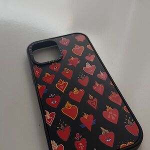 Casetify Red Heart Pattern Phone Case